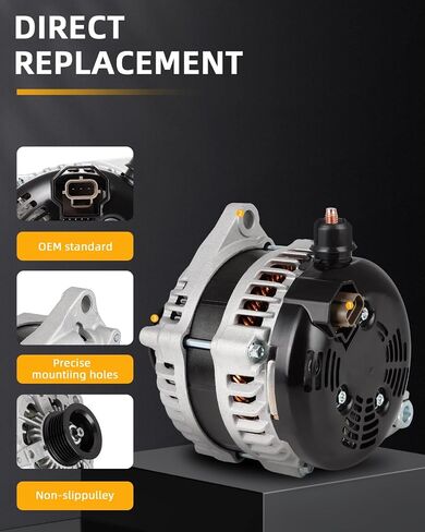 OCPTY ANDLESTINATORS ANTERLATOR 11532 لـ FORD F-150 5.0L V8 2011 2012 2013 2014،12V 220AMP S6 Pulley Class يستبدل 104210-6270 1042106660 104210-6660 in Kuwait