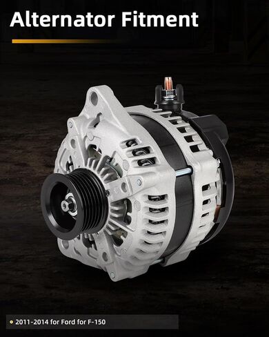 OCPTY ANDLESTINATORS ANTERLATOR 11532 لـ FORD F-150 5.0L V8 2011 2012 2013 2014،12V 220AMP S6 Pulley Class يستبدل 104210-6270 1042106660 104210-6660 in Kuwait