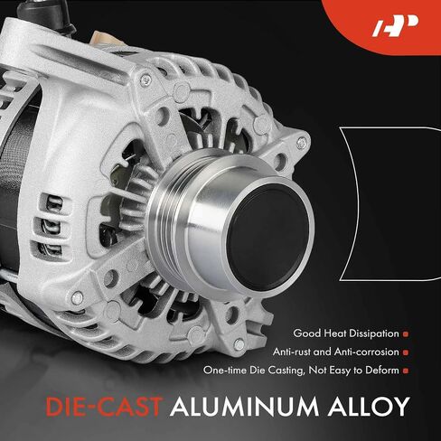 A-Premium Alternator Compatible with Ford Mustang 2015-2023 2.3L, 12V 175A 4-Groove Decoupler Pulley Clockwise, Replace# GR3Z10346Q, FR3Z10346A in Saudi Arabia