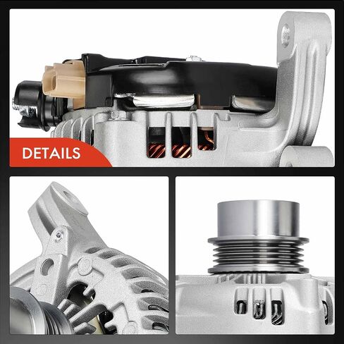 A-Premium Alternator Compatible with Ford Mustang 2015-2023 2.3L, 12V 175A 4-Groove Decoupler Pulley Clockwise, Replace# GR3Z10346Q, FR3Z10346A in Saudi Arabia