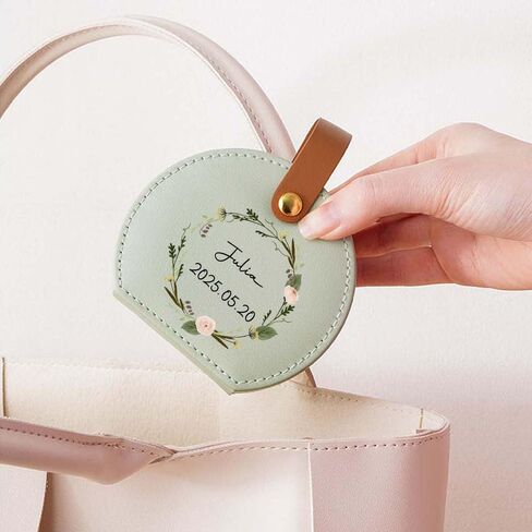Ships Next Day, Small Travel Jewelry Case with Custom Initial and Name, Personalized Jewelry Box Organizer for Traveling, Half-Moon Design Case with Handle, Graduation Gifts for Best Friends in Saudi Arabia