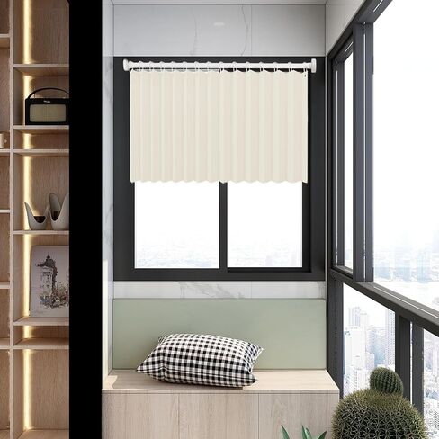Short Blackout Curtains,2Pcs 24 Inch Length Small Window Curtains,Waterproof Blackout Valances for Living Room Modern Decor Bedroom RV Camper Bathroom Basement Windows in Saudi Arabia