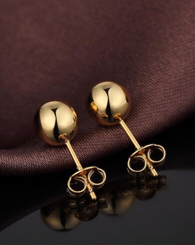 925 Sterling Silver Ball Stud Earrings for Women Men Hypoallergenic Ball Earrings 4mm-8mm in Kuwait