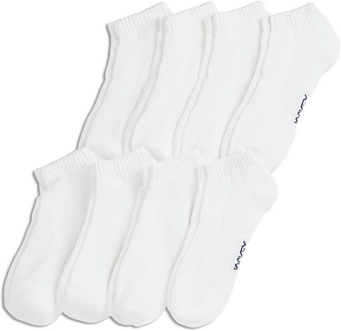 الجوارب الجوارب للرجال في Jockey Men Cotton كل يوم مزيج منخفض القطن - 8 عبوات ، أبيض ، 12-15 in Saudi Arabia