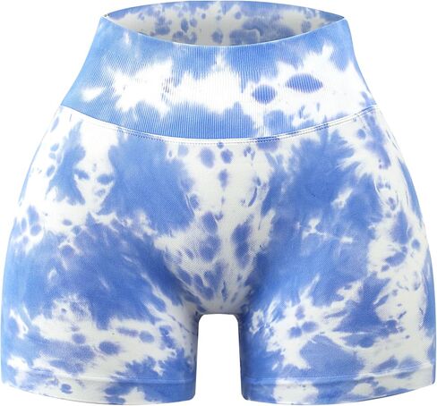 Womens Workout Impact Shorts 3.6" Low Waist Seamless Butt Lifting Tummy Control Biker Shorts for Gym Running in Saudi Arabia