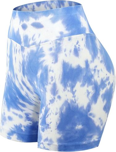 Womens Workout Impact Shorts 3.6" Low Waist Seamless Butt Lifting Tummy Control Biker Shorts for Gym Running in Saudi Arabia