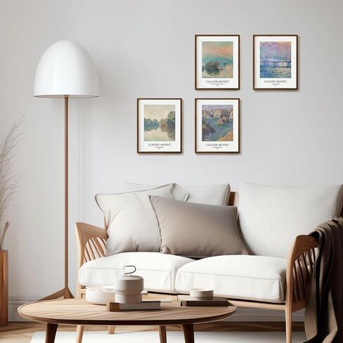Evole Home - Claude Monet Giclée Art Print Print مجموعة من 4 مرات غير متطورة 11 × 14 بوصة على ورقة فنية غير لامعة متميزة للمنزل أو المكتب in Saudi Arabia