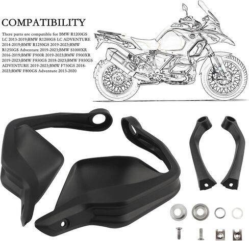 PowerMotor Dirt Bike Handguards,Motorcycle Handle Bar Hand Guard Wind Deflector Protector for BMW R1200GS ADV F800GS Adventure S1000XR 2013-2019 R 1250 GS LC in Saudi Arabia