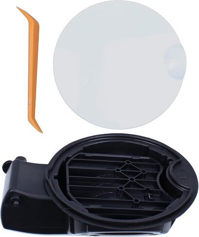MOTOKU White Gas Tank Door Fuel Cap Filler Cover w/Housing Pocket Assembly for Ford F-150 2009-2014 in Saudi Arabia