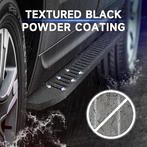 Running Boards Compatible with 2019-2024 Chevy Silverado 1500/2500/3500 Crew Cab,Steel Side Steps Nerf Bars, 6" Wide Textured Black in Kuwait