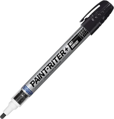 Markal 96930 Paint-Riter+ Wet Surface Liquid Paint Marker for Wet Surface Marking, White Color, Made in USA in Saudi Arabia