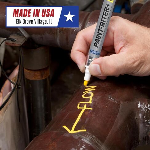 Markal 96930 Paint-Riter+ Wet Surface Liquid Paint Marker for Wet Surface Marking, White Color, Made in USA in Saudi Arabia