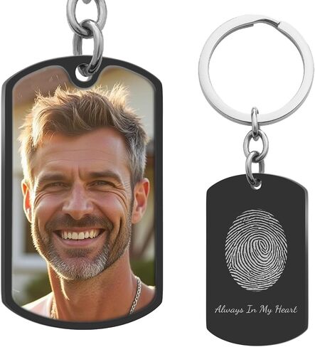 Dreambell Personalized Color Photo Custom Oval Photeprint Text محفورة صورة الكلب الكلب قلادة سلسلة مفاتيح هدية للنساء الرجال in Kuwait