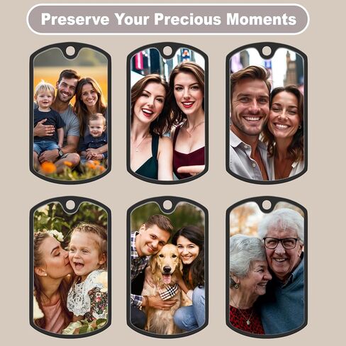 Dreambell Personalized Color Photo Custom Oval Photeprint Text محفورة صورة الكلب الكلب قلادة سلسلة مفاتيح هدية للنساء الرجال in Kuwait