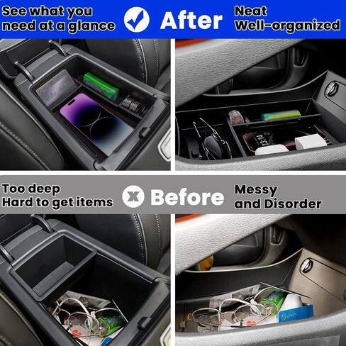Center Console Organizer Compatible with Hyundai Santa Fe 2021 2022 2023 Lower Center Console Storage Box Tray Interior Accessories in Kuwait