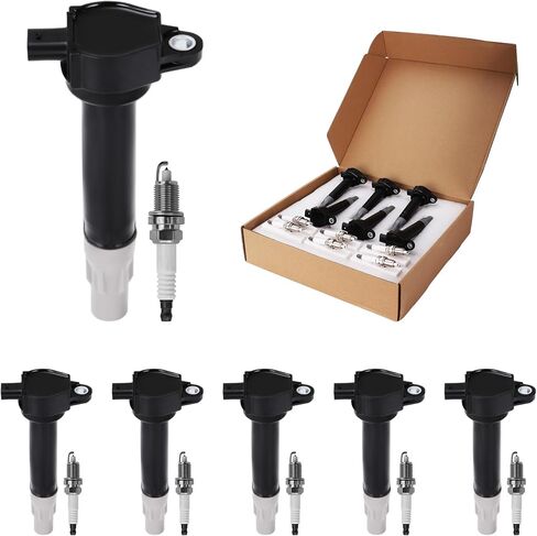 Ignition Coil Pack and Spark Plugs Set Fit for 2004-2008 Ford F150 2005-2008 Ford Expedition F250 F350 Super Duty Lincoln Navigator Mark LT 5.4L DG511 SP515 SP546,Set of 8 in Saudi Arabia