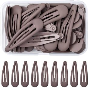 30 Pcs Metal Snap Hair Clips, 4.8cm/1.9Inch Frosted Snap Clips, Small Cute Candy Hairpins Non-Slip Drop Shape Hair Barrettes for Girls Women (Multicoloured) in Kuwait
