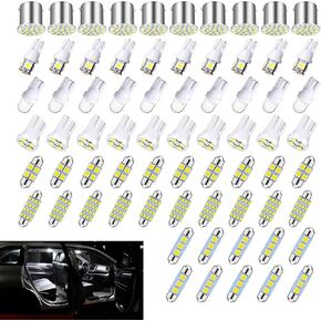 70PCS Dome Light LED Car Interior Bulb Kit Set, 31mm 36mm 41mm T10 Bulbs Interior Replacement Lights, Suitable for Interior Map Dome Trunk Door Courtesy License Plate Light (White) in Saudi Arabia