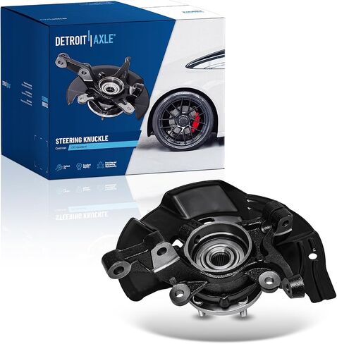 Detroit Axle - 2.0L Front Left Steering Knuckle for 11-13 Hyundai Sonata, Driver Side Steering Knuckle & Wheel Bearing Hub Assembly 2011 2012 2013 Replacement in Saudi Arabia
