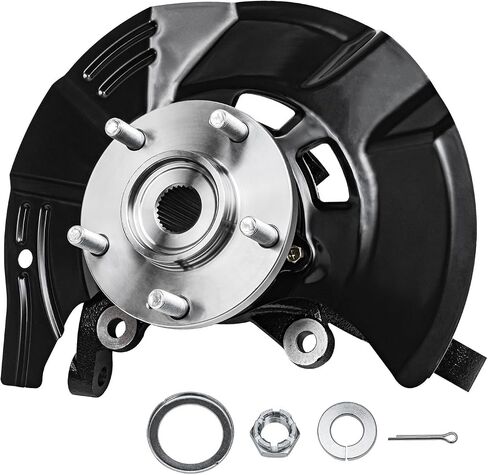 Detroit Axle - 2.0L Front Left Steering Knuckle for 11-13 Hyundai Sonata, Driver Side Steering Knuckle & Wheel Bearing Hub Assembly 2011 2012 2013 Replacement in Saudi Arabia