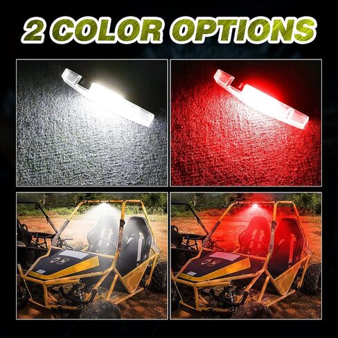 LED Dome Light Red and White Battery Powered, Magnetic Roll Bar Mount Car Interior Repair Truck Bed Lights for UTV ATV Golf Cart RZR Polaris Off Road Truck in Saudi Arabia