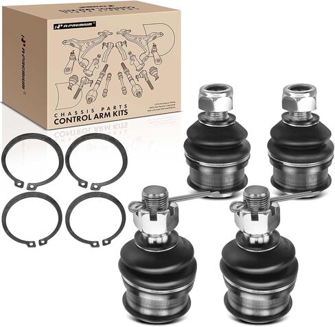 مجموعة A-Premium من 4 ، مجموعة مفاصل الكرة العلوية والسفلية الأمامية ، متوافقة مع Ford F-150 F-250 F-100 Bronco Chevrolet K10 (Pickup & Suburban) K5 Blazer V10 Suburban Dodge Ramarger W100 Pickup GMC Jimmy in Saudi Arabia