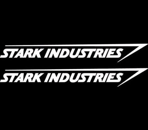 Stark Industries Sticker Vinyl Decal Marvel Iron Man Avengers Car Window x2, Die Cut Vinyl Decal for Windows, Cars, Trucks, Tool Boxes, laptops, MacBook - virtually Any Hard, Smooth Surface in Saudi Arabia