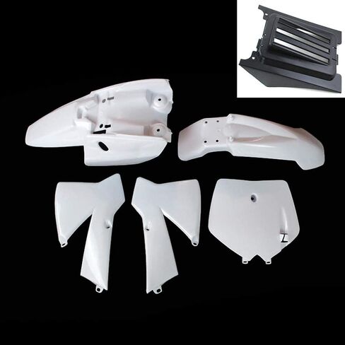 RedCap Complete Plastic Fender Fairing Kit for KTM50 SX 50 JUNIOR 50cc Dirt Bike - Direct Bolt-On Replacement for 2002-2008 Models - White Fender Plastic Parts in Saudi Arabia