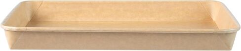 Restaurantware-Matsuri Vision 6.3 x 3.6 x 0.9 Inch Sushi Trays, 100 Greaseproof Sushi Packaging Boxes - Lids Sold Separately, Disposable, Kraft Paper Sushi Containers, For Appetizers Or Desserts in Saudi Arabia