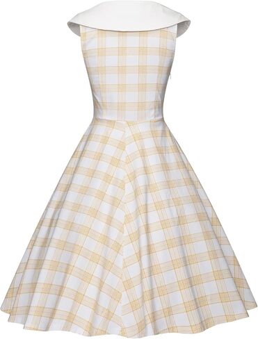GownTown Women's Retro Style Bowknot Casual Party Swing Dress with Pocket in Saudi Arabia