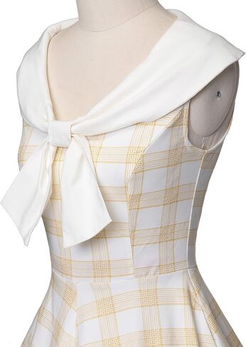 GownTown Women's Retro Style Bowknot Casual Party Swing Dress with Pocket in Saudi Arabia