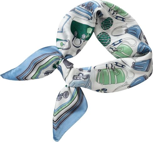 Head Scarf Hair Neck Scarves For Women Purse Bag Scarfs For Handbags Silky Long Thin Satin Headscarf Fashion 27.5"x27.5" in Saudi Arabia