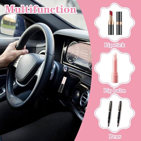2 PCS Car Lip Balm Holder, Silicone Holder for Car Interior, Fun Aesthetic Accessories for Women, Essential Lip Balm Storage Organizer in Saudi Arabia