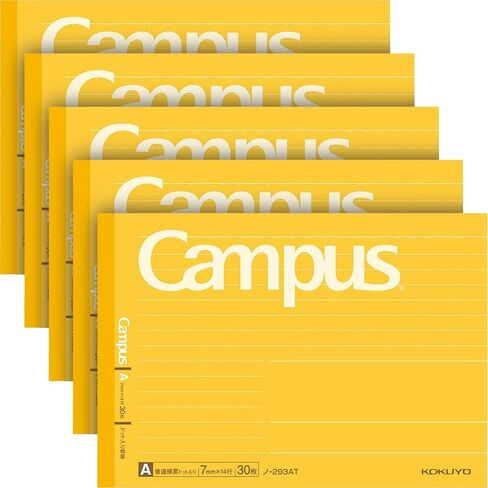 دفتر تكوين الحرم الجامعي من KOKUYO، كتاب تكوين للصغار بنصف حجم، قاعدة منقط B 7 مم، 30 ورقة، أصفر، أنشطة تعليمية وتعليمية للأطفال (NO-293AT) in Saudi Arabia