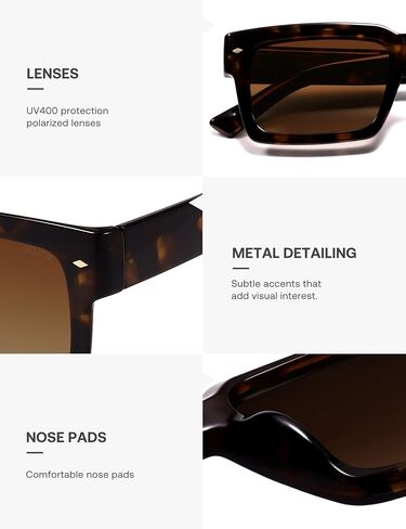 Sojos Classic Retro Square Square Serglasses Womens Mens ، 80s 90s strendy Rectangle Shades SJ2393 in Kuwait