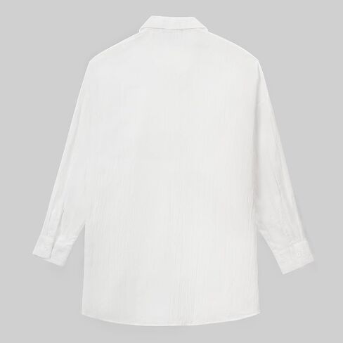 Womens Button Down Shirts Oversize Casual Boyfriend Long Sleeve Button Up Shirt Women Plus Size Blouses Tops with Pocket in Kuwait