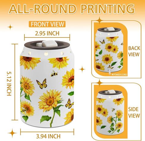 Sunflower Wax Melt Warmer, Farmhouse Sunflower Decor, Housewarming Gifts for Women, Electric Ceramic Wax Warmer for Bathroom Kitchen Home in Kuwait