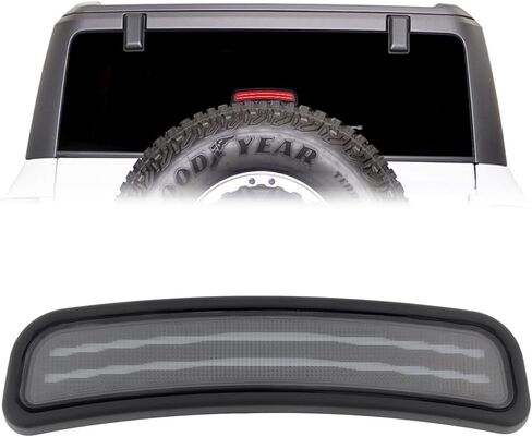 RECON Fits Bronco 21-24 - Ultra High Power Red LED 3rd Brake Light Kit - Multiple Lens Smoked or Clear (CLEAR LENS) in Saudi Arabia