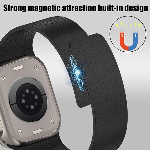 CCSmall Magnetic Silicone Band for Apple Watch 40mm 38mm 41mm 44mm 45mm 42mm 49mm Women Men, Soft Wristband Waterproof Replacement Sport Clasp Strap for iWatch Bands 9 8 7 6 5 4 3 2 1 SE Ultra in Saudi Arabia