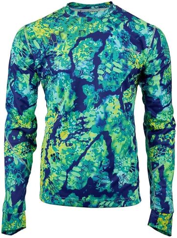 Kryptek Aura Long Sleeve Men's Shirt - Performance Athletic Shirt for Outdoor Activities, Lightweight Active Shirt, Nox - XL in Kuwait
