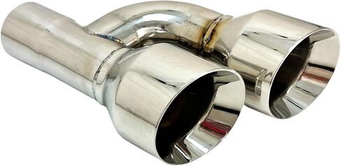 Exhaust Tip 2.25" Inlet 4.00 Outlet 12.00 WD-SE40012-225-HP-SS Dual Quad Double Wall Sideway Slant Angle Polished 304 Stainless Steel Wesdon Exhaust Tip in Saudi Arabia