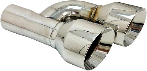 Exhaust Tip 2.25" Inlet 4.00 Outlet 12.00 WD-SE40012-225-HP-SS Dual Quad Double Wall Sideway Slant Angle Polished 304 Stainless Steel Wesdon Exhaust Tip in Saudi Arabia