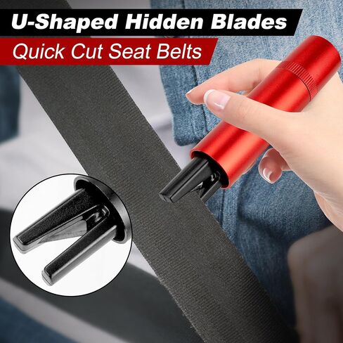 Car Window Breaker Tool: Life Hammer Car Escape Tool and Seat Belt Cutter, Glass Cutter with 4 Test Glasses in Saudi Arabia