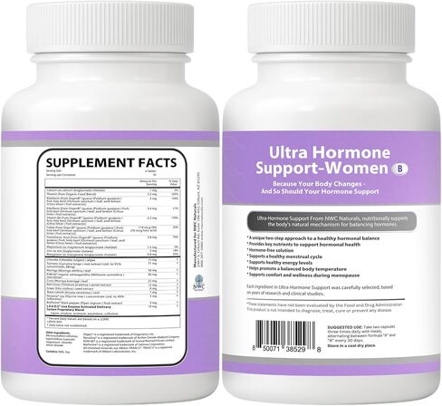 NWC Naturals Ultra-Hormone Support Formula B – Hormone Harmony for Women & Daily Hormone Balance for Women, 180 Capsules – Plant-Based Support with Organic B-Vitamins, Adaptogens & L.E.A.D.S. System in Saudi Arabia