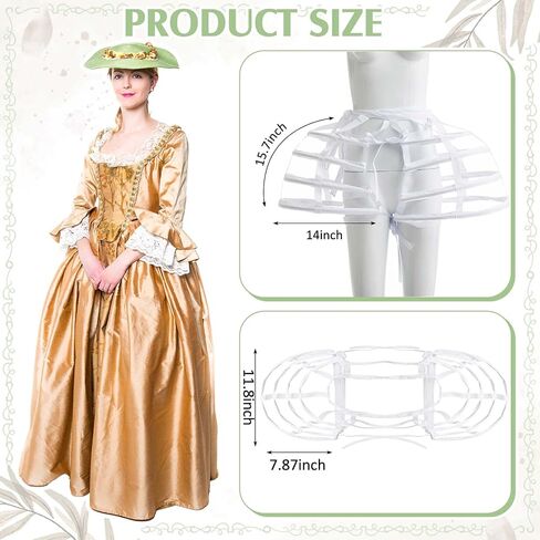 Hercicy Pannier Petticoat Women ، أقفاص الصخب الفيكتوري طيور تنورة ثوب نساء للنساء تحت اللباس ، زي حفلة عيد الهالوين in Saudi Arabia