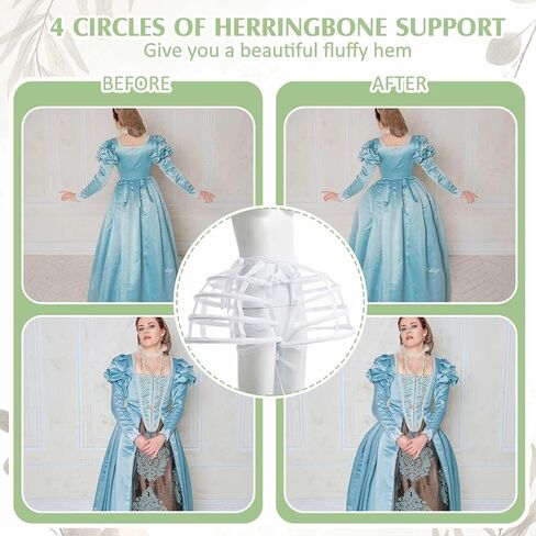 Hercicy Pannier Petticoat Women ، أقفاص الصخب الفيكتوري طيور تنورة ثوب نساء للنساء تحت اللباس ، زي حفلة عيد الهالوين in Saudi Arabia