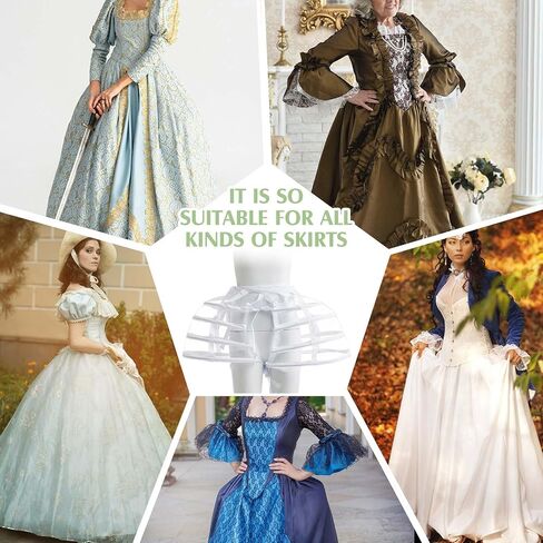 Hercicy Pannier Petticoat Women ، أقفاص الصخب الفيكتوري طيور تنورة ثوب نساء للنساء تحت اللباس ، زي حفلة عيد الهالوين in Saudi Arabia