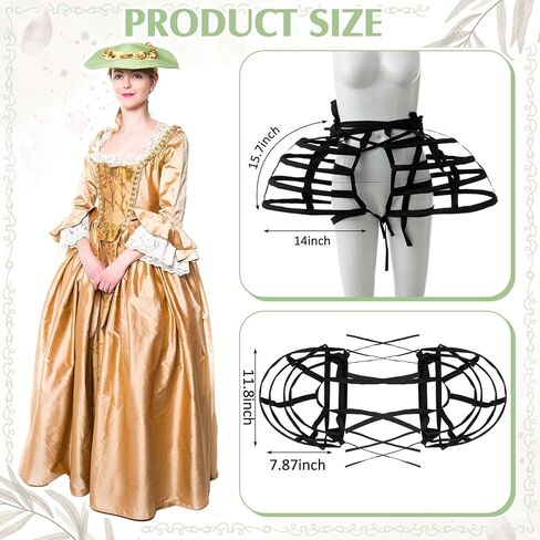 Hercicy Pannier Petticoat Women, Victorian Bustle Cages Hoop Skirt Petticoat for Women Under Dress, Halloween Party Costume in Saudi Arabia