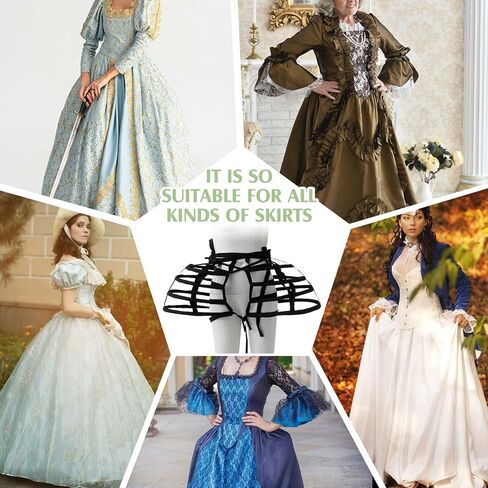 Hercicy Pannier Petticoat Women, Victorian Bustle Cages Hoop Skirt Petticoat for Women Under Dress, Halloween Party Costume in Saudi Arabia