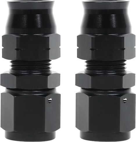 LokoCar 8AN Female Flare to 1/2" Compression Hardline Fitting Aluminum Black 2Pcs in Saudi Arabia